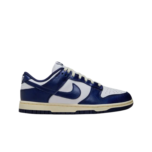 (W) Nike Dunk Low PRM Midnight Navy and White
