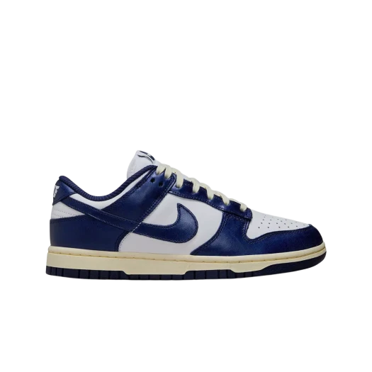 SASOM | รองเท้า (W) Nike Dunk Low PRM Midnight Navy and White เช็ค