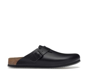 Buy Birkenstock Boston Super Grip Leather Black at Sasom – Authentic and Ready to Ship