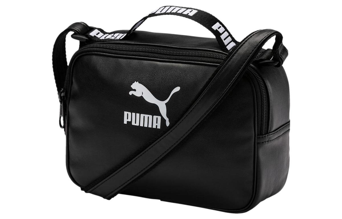 Puma Artificial Leather Handbags Shoulder Bag Crossbody Bag Regular Unisex  Black