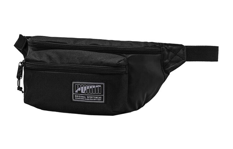 Puma Fabric Fanny Pack One Shoulder Crossbody Bag Sling Bag Small Size  Unisex Black