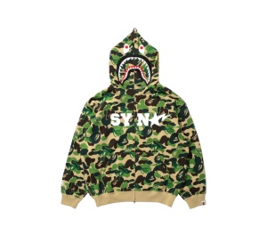 Buy Bape X Spotify X SYNA By Central Cee Shark Full Zip Hoodie Green at Sasom – Authentic and Ready to Ship