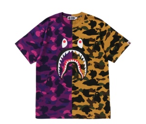 Buy Bape Split Camo Shark Tee Purple at Sasom – Authentic and Ready to Ship