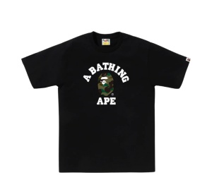 Buy Bape 1st Camo College Tee Black Green at Sasom – Authentic and Ready to Ship