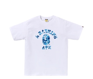 Buy Bape Abc Camo College Tee White Blue at Sasom – Authentic and Ready to Ship