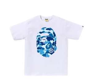 Buy Bape ABC Camo Big Ape Head Tee White Blue at Sasom – Authentic and Ready to Ship