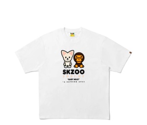 Buy Bape X Stray Kids Foxi.ny Baby Milo Tee White at Sasom – Authentic and Ready to Ship