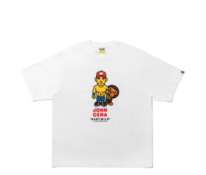 Buy Bape X WWE John Cena Baby Milo Relaxed Fit Tee White at Sasom – Authentic and Ready to Ship