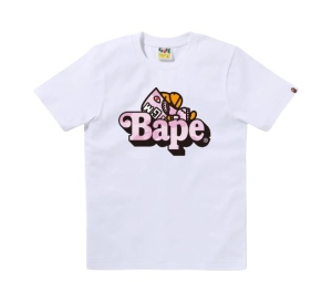 Buy Bape Pastel Color Camo Shark Milo Tee White Pink at Sasom – Authentic and Ready to Ship