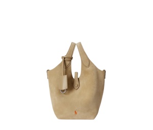 Buy Polo Ralph Lauren Polo Play Suede Small Tote & Crossbody Cashew at Sasom – Authentic and Ready to Ship
