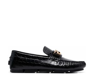 Buy Versace Greca Loafer Croc Black at Sasom – Authentic and Ready to Ship