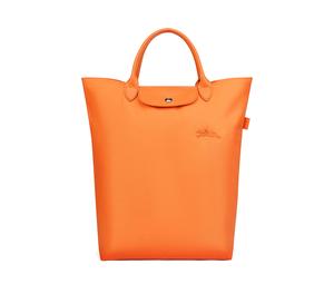 Buy Longchamp Le Pliage Leather With Recycled Polyamide Canvas Handbag Medium Size Women's Orange at Sasom – Authentic and Ready to Ship