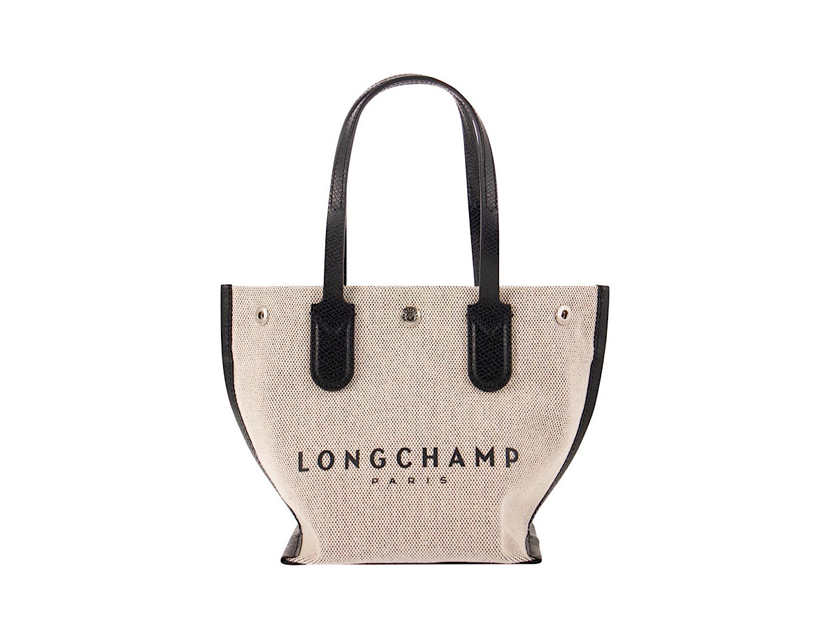 Buy Longchamp Xs Essential Naturalblack Tote Bagbeige Canvas Leather Details at Sasom – Authentic and Ready to Ship