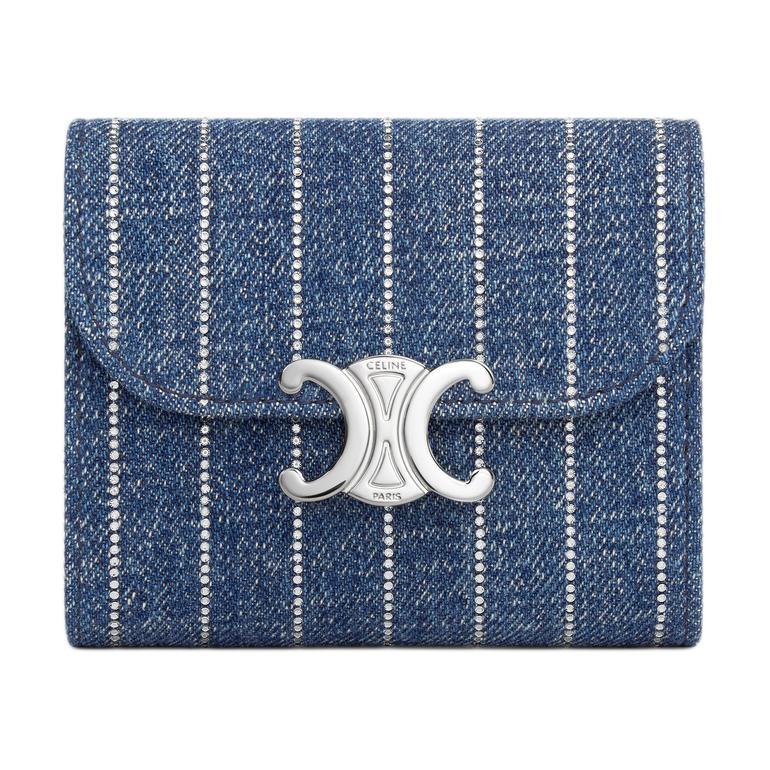 https://d2cva83hdk3bwc.cloudfront.net/10D782GF4-07FX-celine-triomphe-denim-wallet-small-size-unisex-blue-1.jpg