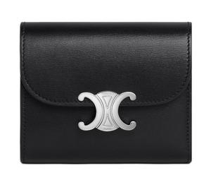 Buy Celine Triomphe Shiny Calfskin Wallet Small Size Women's Black at Sasom – Authentic and Ready to Ship