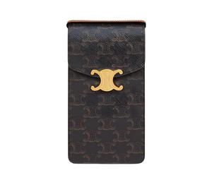 Buy Celine Triomphe Arc De Triomphe Canvas With Calfskin Shoulder Bag Crossbody Bag With Cell Phone Pouch Unisex Tawny at Sasom – Authentic and Ready to Ship