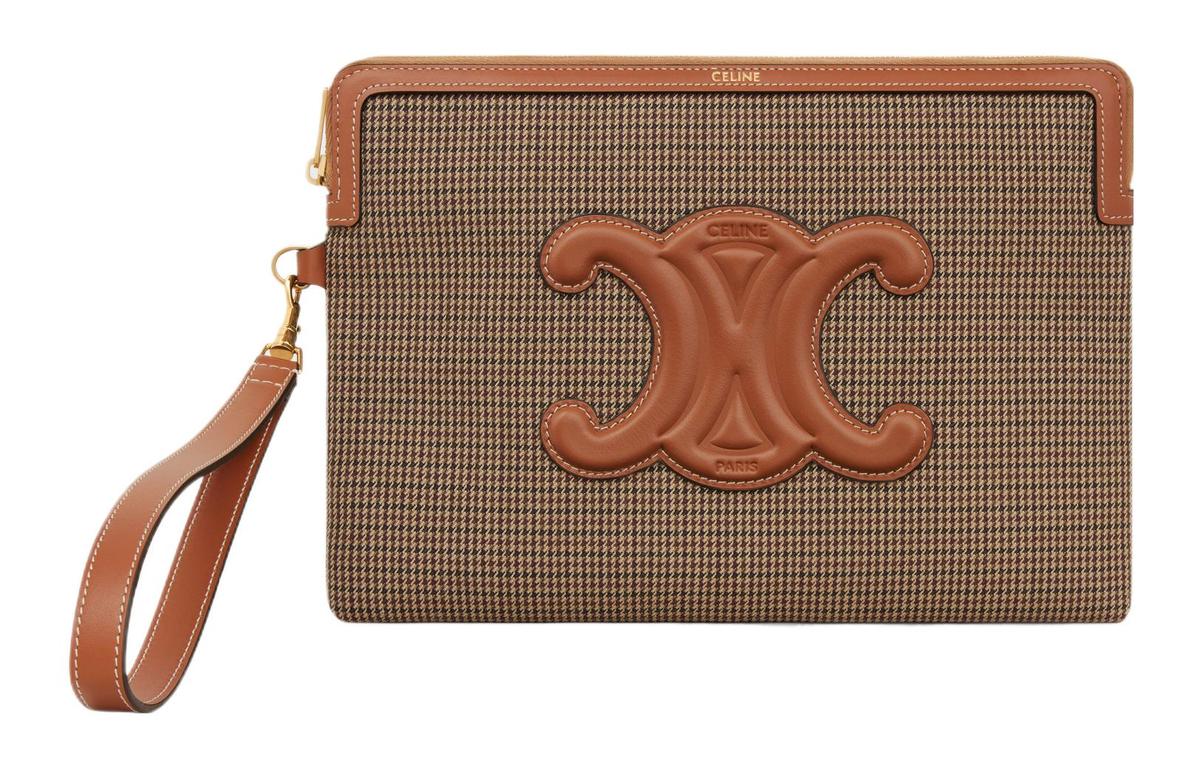https://d2cva83hdk3bwc.cloudfront.net/10J502FKU-14ML-celine-triomphe-fabric-with-calfskin-clutch-women-s-brown-1.jpg