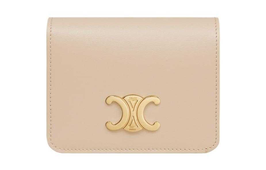 SASOM | bags Celine Triomphe Cow Leather Wallet Women's Nude