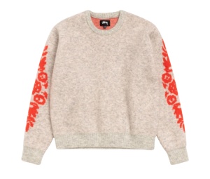 Buy Stussy Mohair Flower Sweater Grey Heather at Sasom – Authentic and Ready to Ship