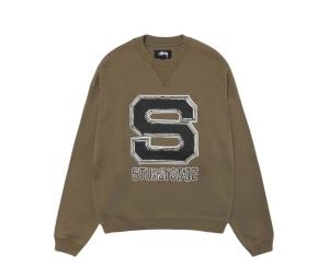 Buy Stussy State Crew Olive at Sasom – Authentic and Ready to Ship
