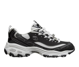 Buy Skechers D'LITES 1.0 Resistant Breathable Low Top Chunky Sneakers Black White (Women's) at Sasom – Authentic and Ready to Ship