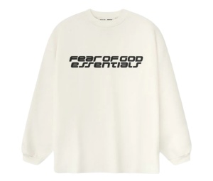 Buy Fear of God Essentials Ponte 90s Long Sleeve Tee Ivory at Sasom – Authentic and Ready to Ship