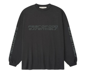 Buy Fear of God Essentials 90s Long Sleeve Tee Vintage Black at Sasom – Authentic and Ready to Ship