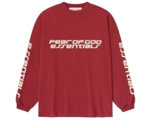 Buy Fear of God 90s Long Sleeve Tee Crimson at Sasom – Authentic and Ready to Ship