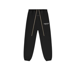 Buy Fear of God Essentials Logo Sweatpants In Fleece Black at Sasom – Authentic and Ready to Ship