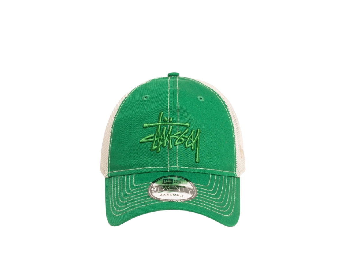 https://d2cva83hdk3bwc.cloudfront.net/1311126-green-stussy-new-era-9twenty-basic-trucker-kelly-green-1.jpg