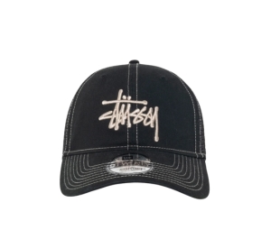 Buy Stussy New Era 9Twenty Washed Basic Trucker Night Black (SS25) at Sasom – Authentic and Ready to Ship