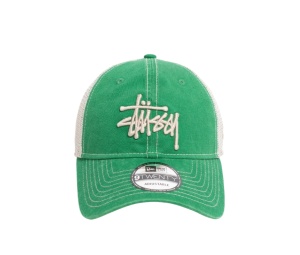 Buy Stussy New Era 9Twenty Washed Basic Trucker Green at Sasom – Authentic and Ready to Ship