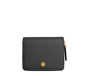 Buy Tory Burch Emerson Zip Around Mini Wallet Black at Sasom – Authentic and Ready to Ship