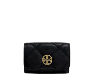 Buy Tory Burch Card Holder In Black Leather With Gold Hardware at Sasom – Authentic and Ready to Ship
