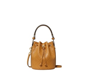 Buy Tory Burch T Monogram Leather Mini Bucket Bag Tan at Sasom – Authentic and Ready to Ship