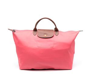 Buy Longchamp Le Pliage Cow Leather Trim One Shoulder Handbag Travel Bag Small Size Women's Pink at Sasom – Authentic and Ready to Ship