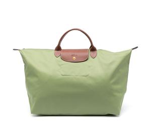 Buy Longchamp Le Pliage Large Cow Leather Trim Travel Bag Portable Luggage Bag Small Size Women's Avocado Green at Sasom – Authentic and Ready to Ship