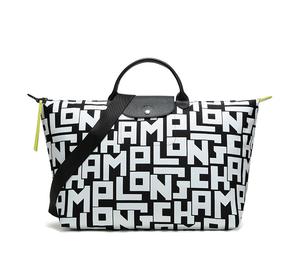 Buy Longchamp Le Pliage LGP Fabric One Shoulder Handbags Large Size Women's Black White at Sasom – Authentic and Ready to Ship