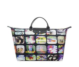 Buy Longchamp Le Pliage Fabric Handbags Travel Bags Large Size Women's Black Background Pattern at Sasom – Authentic and Ready to Ship