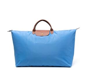 Buy Longchamp Le Pliage Calfskin Detail Handbag Luggage Bag Travel Bag Medium Size Men's Blue at Sasom – Authentic and Ready to Ship
