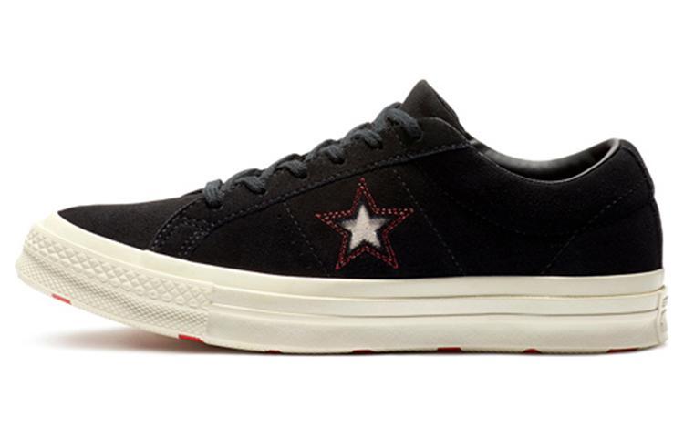 Converse One Star Anti Slip And Wear Resistant Lightweight Low Top Canvas  Shoes Unisex Black