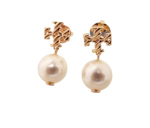 Buy Tory Burch Rope Logo Pearl Drop Earrings  Gold at Sasom – Authentic and Ready to Ship