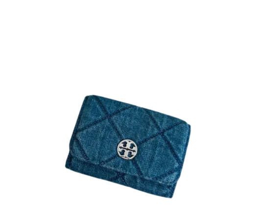 Buy Tory Burch Willa Card Case Wallet Denim In Denim With Silver Tone Hardware at Sasom – Authentic and Ready to Ship