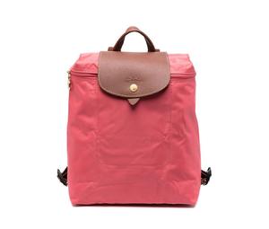 Buy Longchamp Le Pliage Polyamide With Calfskin Backpack Medium Size Men's Rose Red at Sasom – Authentic and Ready to Ship