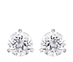 Buy Swarovski Element Stud Earrings Women's White Gold Plated Color at Sasom – Authentic and Ready to Ship