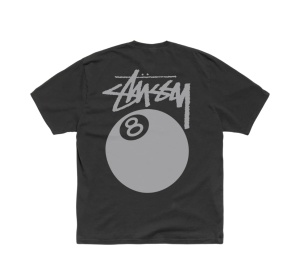 Buy Stussy 8 Ball Tee Pigment Dyed Faded Black at Sasom – Authentic and Ready to Ship