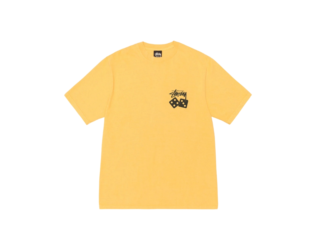 Stussy Dice Tee Pigment Dyed Yellow