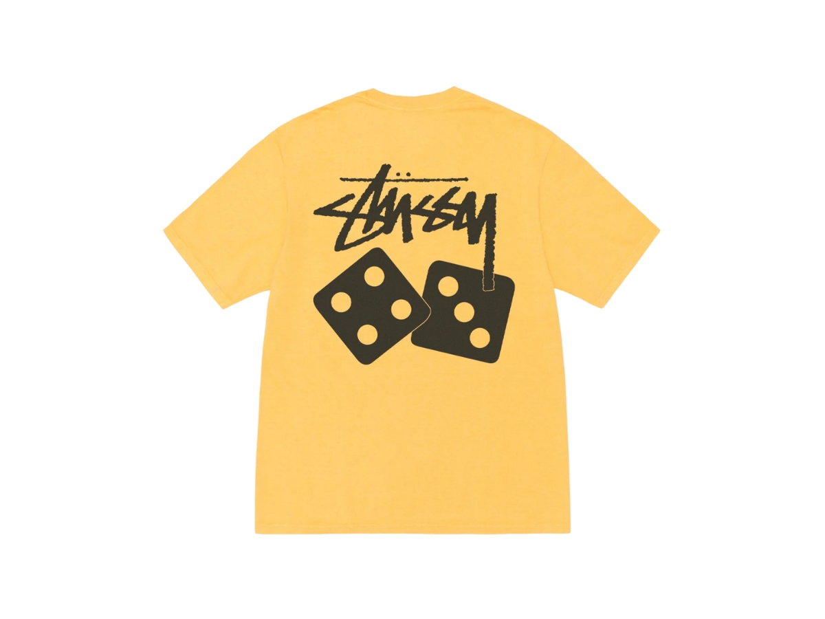 Stussy Dice Tee Pigment Dyed Yellow