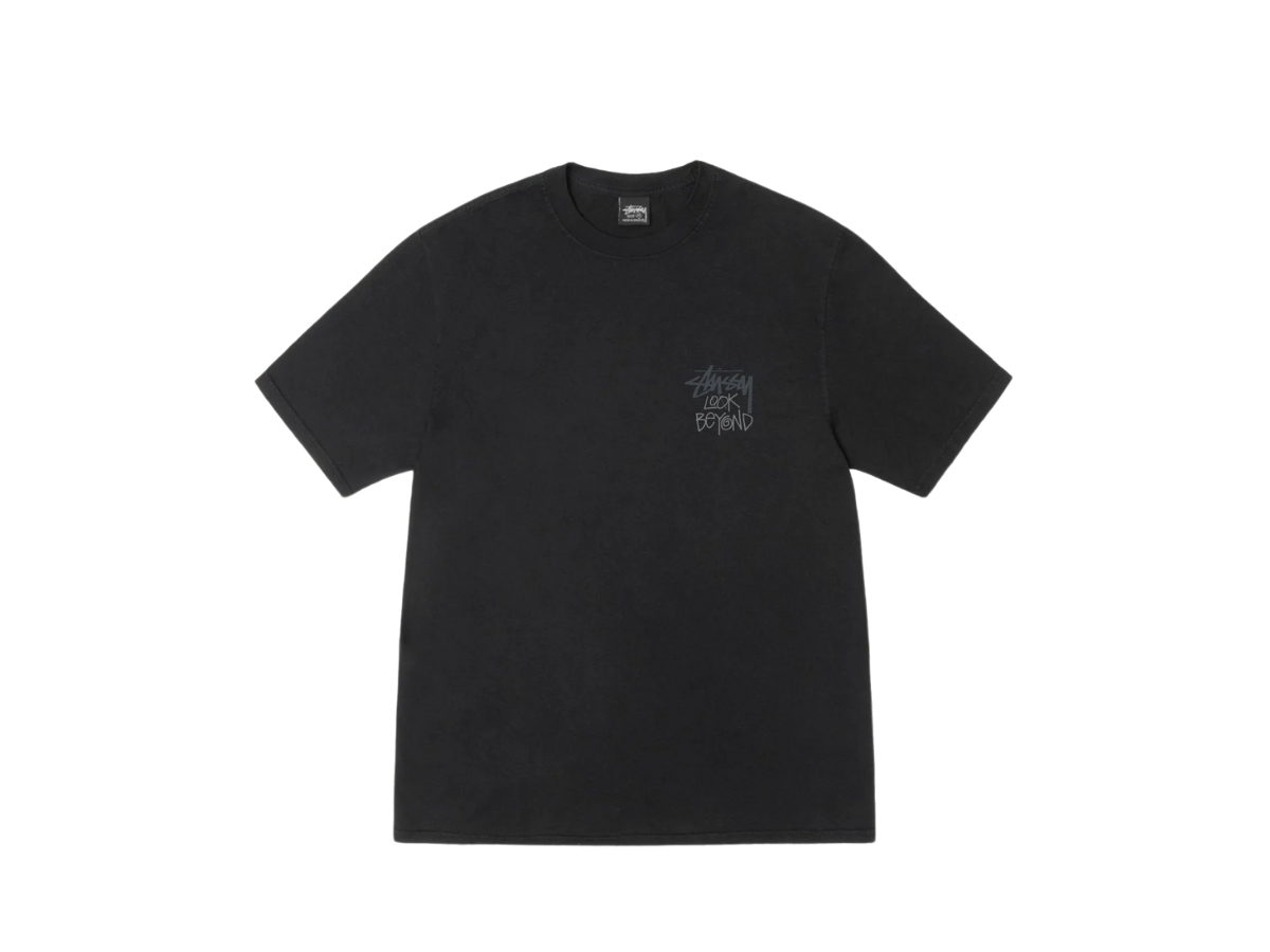 ★人気【STUSSY】Burly Threads Pigment Dyed T-Shirt★Blac.k Stussy Look Beyond Tee Pigment Dyed Black | ของแท้