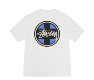 Buy Stussy Cross Dot Tee Pigment Dyed Natural at Sasom – Authentic and Ready to Ship